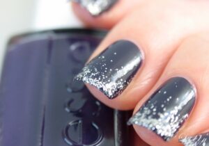 Glitzer French Nägel